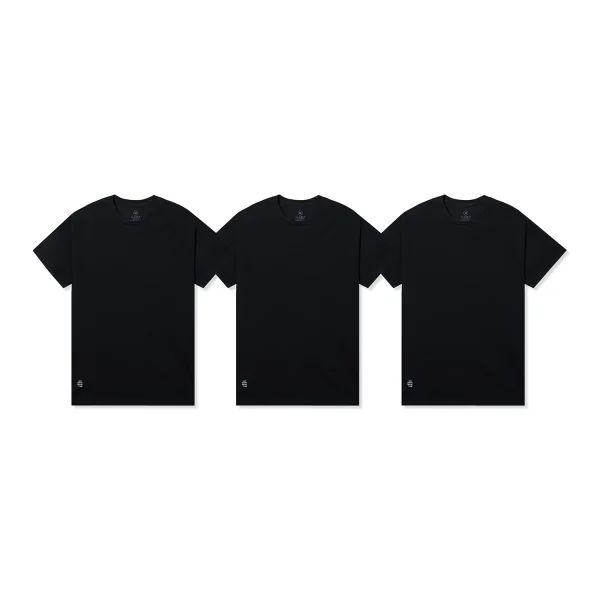ASSC Mini Logo Undershirt 3-Pack - Black