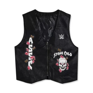 ASSC x WWE Stone Cold Embroidered Vest - Black